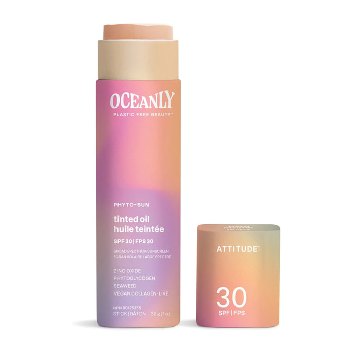 Oceanly - Aceite facial con protección solar PHYTO-SUN - Con color - FSPF 30, Attitude, 30 g