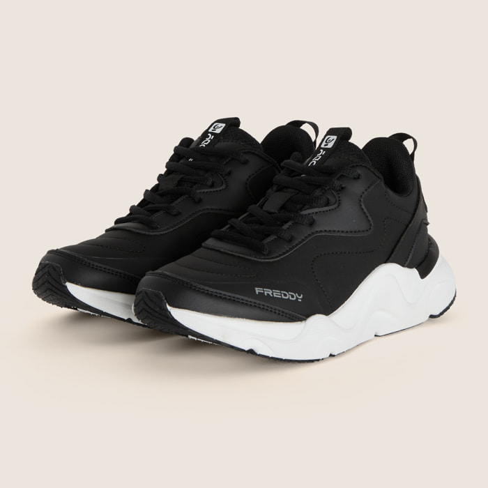 Sneakers Donna Chunky in Similpelle Nubuk con Suola EVA