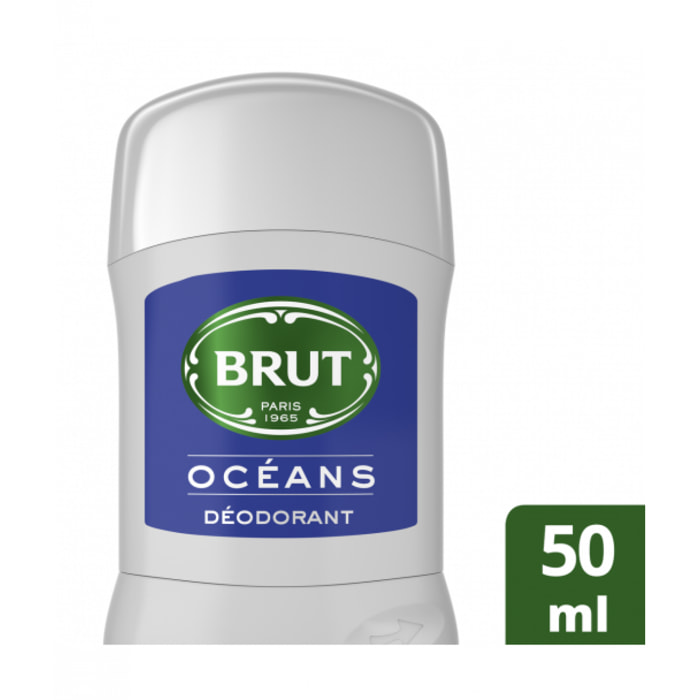 Pack de 6 - Brut Déodorant Homme Stick Oceans 50ml