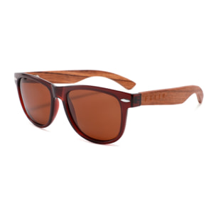 Gafas de Sol Feler 1501-2 Polarizadas de Madera Unisex 52 mm