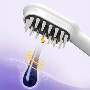 Peine medicinal con tratamiento de luminoterapia y masaje de 9 intensidades.