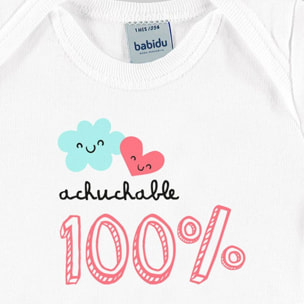 Body bebé frases manga corta hombro