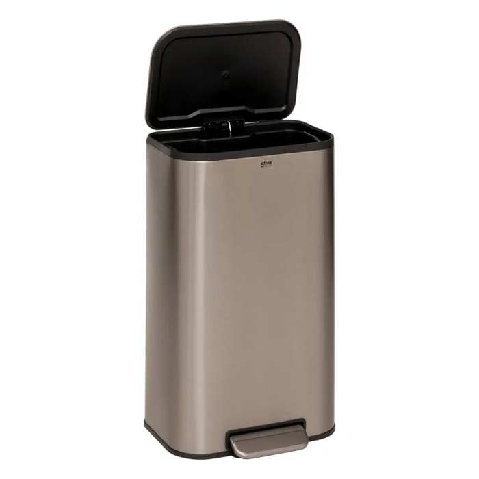 Poubelle en inox finition mat 30L