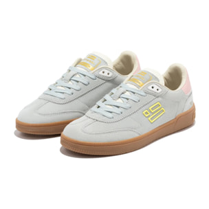 Zapatillas Bajas Piel Serraje Rebel Basic Flag Azul Claro D.Franklin