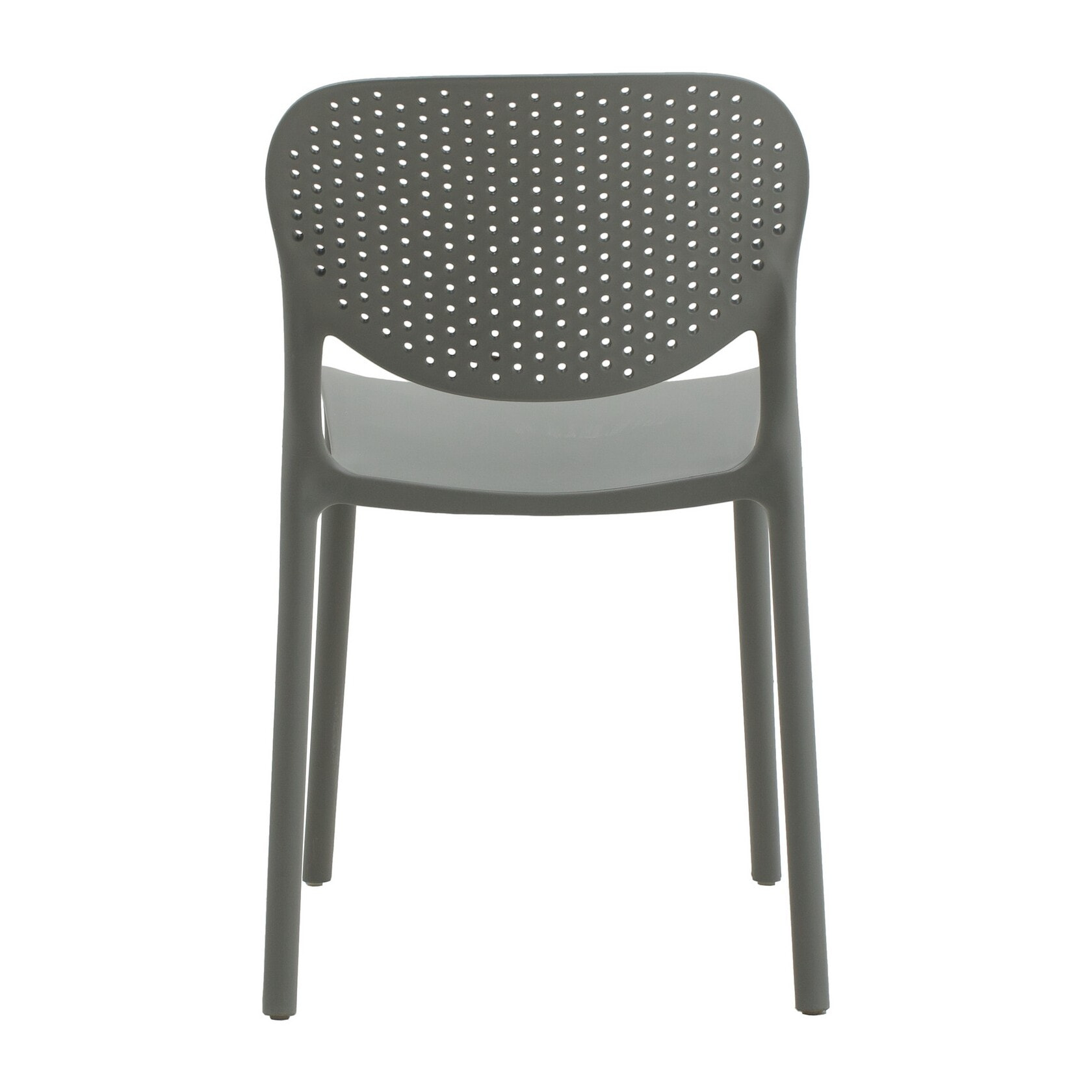 Set di 4 sedie MAIORCA in polipropilene grigio, impilabili