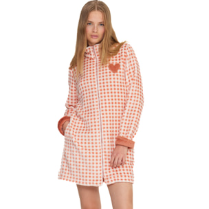 Vestaglia donna maybe in coral con zip Noidinotte