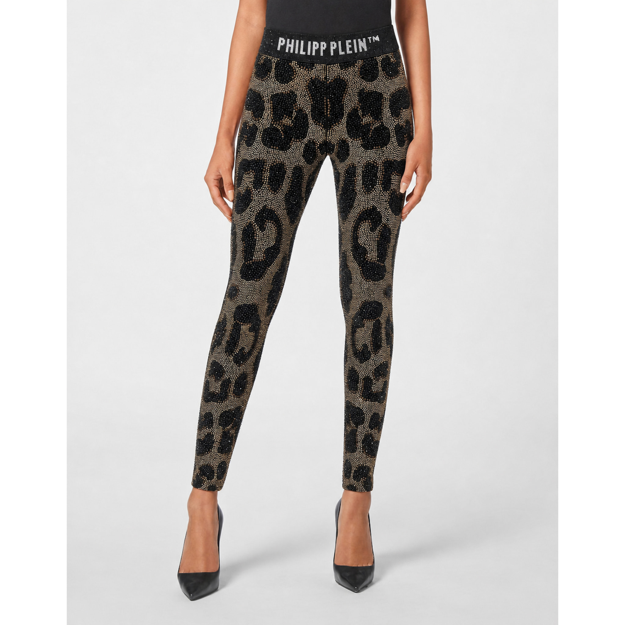 PHILIPP PLEIN Leggings deportivos LEOPARD