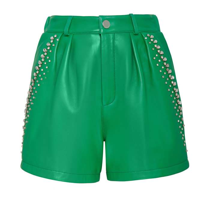 PHILIPP PLEIN Pantalones cortos de cuero