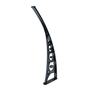 Pensilina Per Copertura In Policarbonato Alveolare Tettoia Modulabile Per Esterno Porte Balcone Finestre Elegante Resistente Trasparente 60 x 100 cm