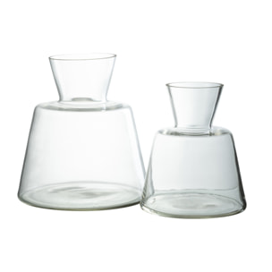 J-Line Vase Conique Verre Transparent Large