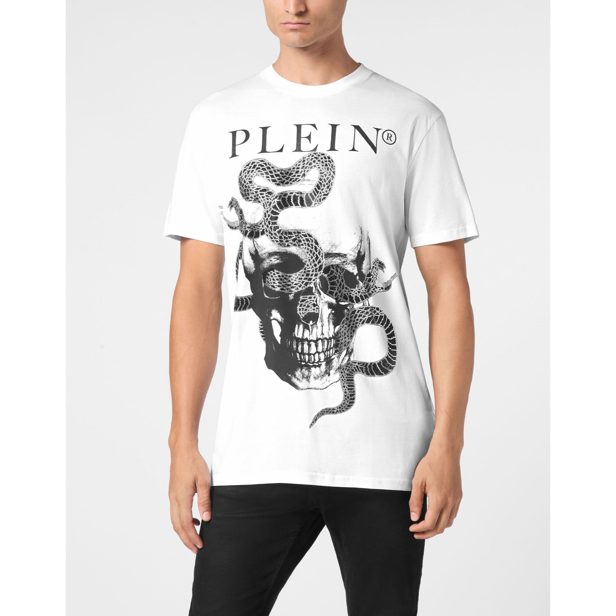PHILIPP PLEIN T-Shirt Round Neck SNAKE