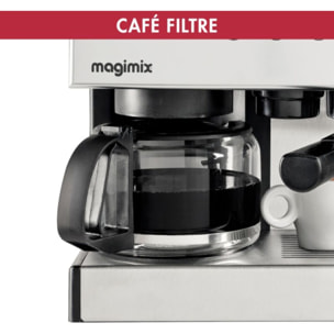 Expresso combiné cafetière MAGIMIX 11423 AUTO CHROME MAT