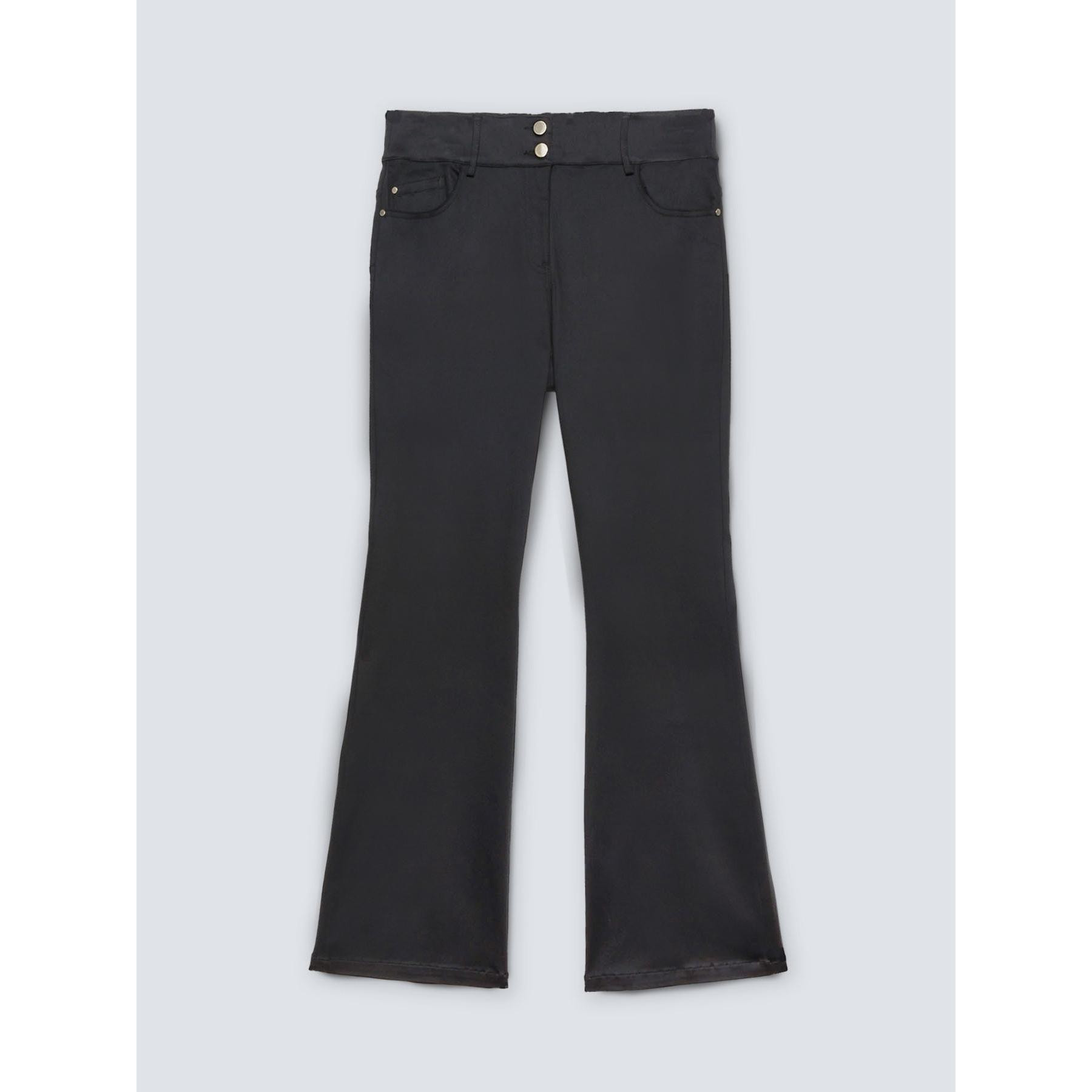 Fiorella Rubino - Pantaloni flare in tessuto stretch - Nero