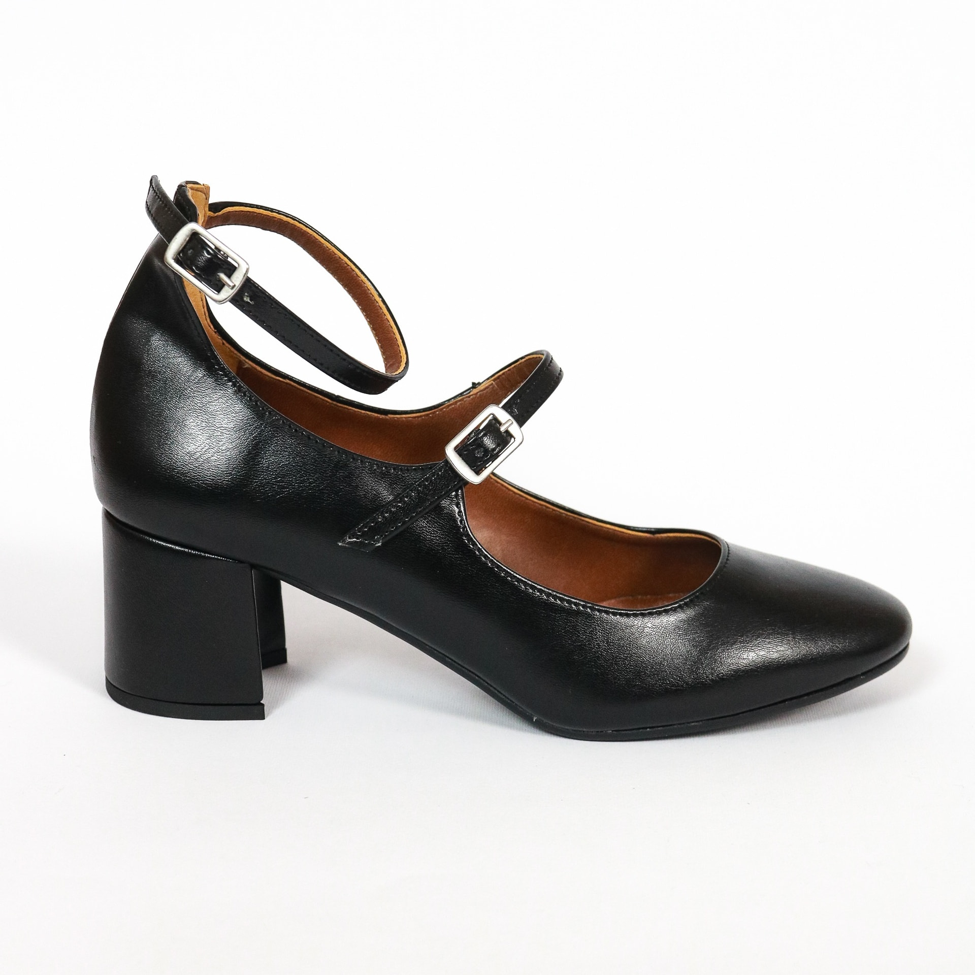 MARY JANE 2 CINTURINI CHOCOLA' NERO