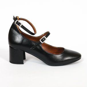 MARY JANE 2 CINTURINI CHOCOLA' NERO