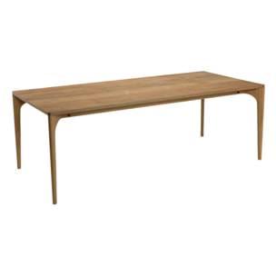 MAXENCE - Table à manger rectangulaire 220x100cm en teck recyclé