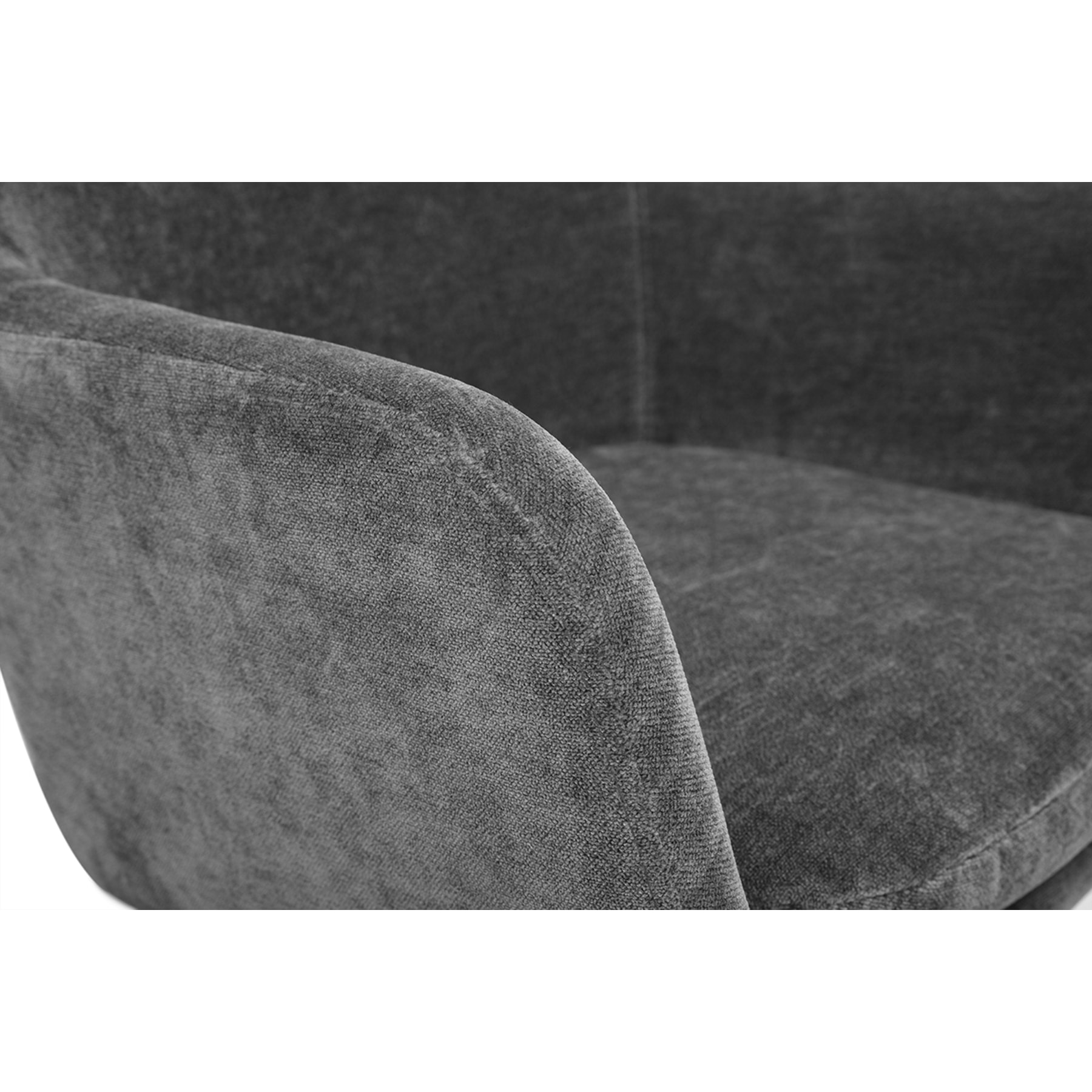 Tabourets de bar effet velours gris foncé H65 cm (lot de 2) AMIKA