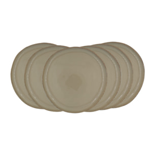 Lot de 6 grandes assiettes, DUNE