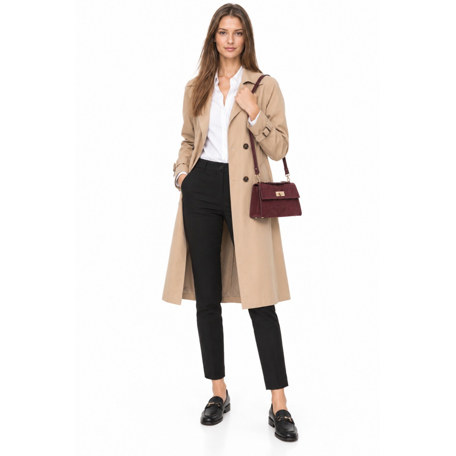 Tote Anna Luchini Bordeaux