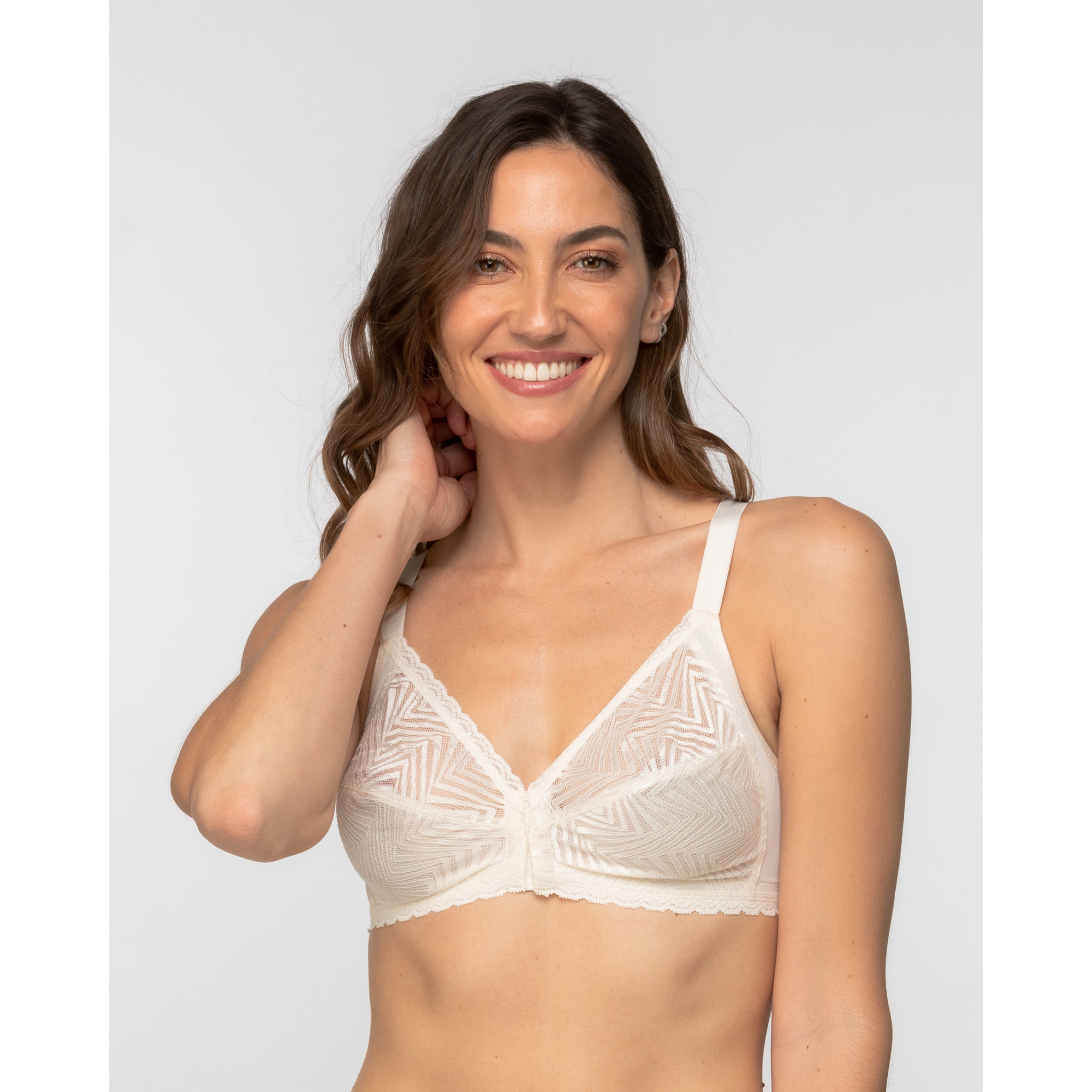 Sujetador Ideal Posture sin aros. Con apertura frontal.