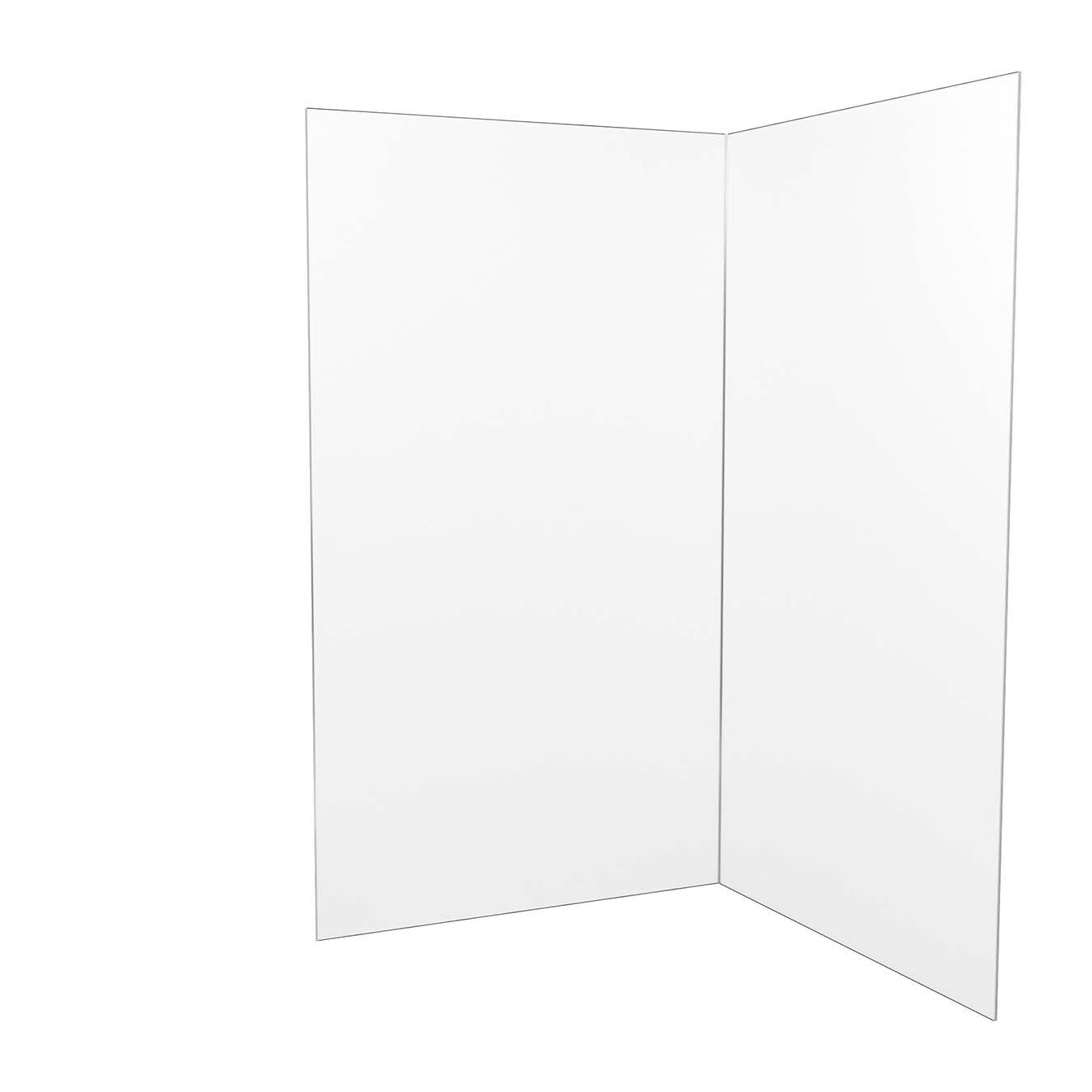 Pack 2 Panneaux Muraux en Aluminium Blanc 120x210 cm + Profilés Chrome