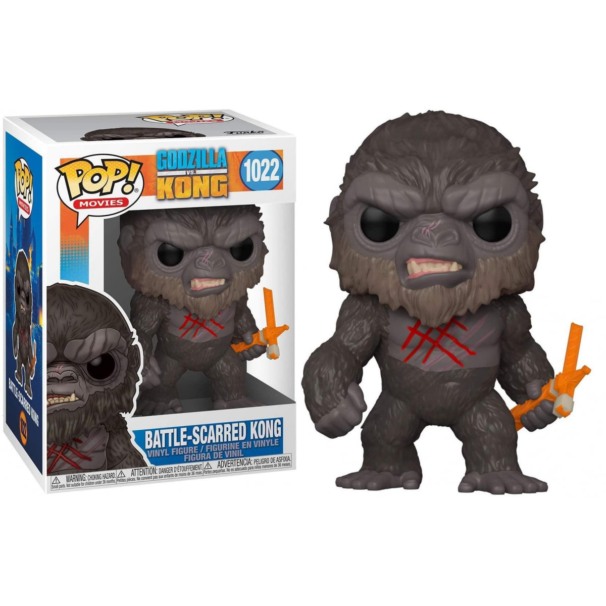 Godzilla Vs Kong Funko POP Film Vinile Figura Kong Segnato dalla Battaglia 9 cm