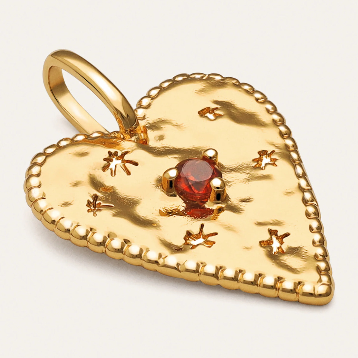 Charm Raw Heart Placcato Oro