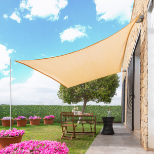 Tenda Parasole a Vela Rettangolare Shazail InnovaGoods 2 x 3 m - Beige