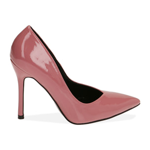 Décolleté rosa antico in naplack, tacco 10,5 cm