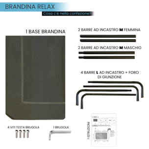 BRANDINA RELAX SOGNI E CAPRICCI PETS-GRIGIO 130 x 90 x h20 cm