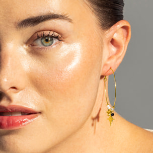 Pendientes de Onix acabados en oro amarillo de 18K- Hanfi