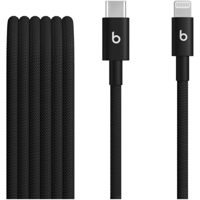 Câble de charge BEATS tissé USB-C vers Lightning 1M50 Noir int