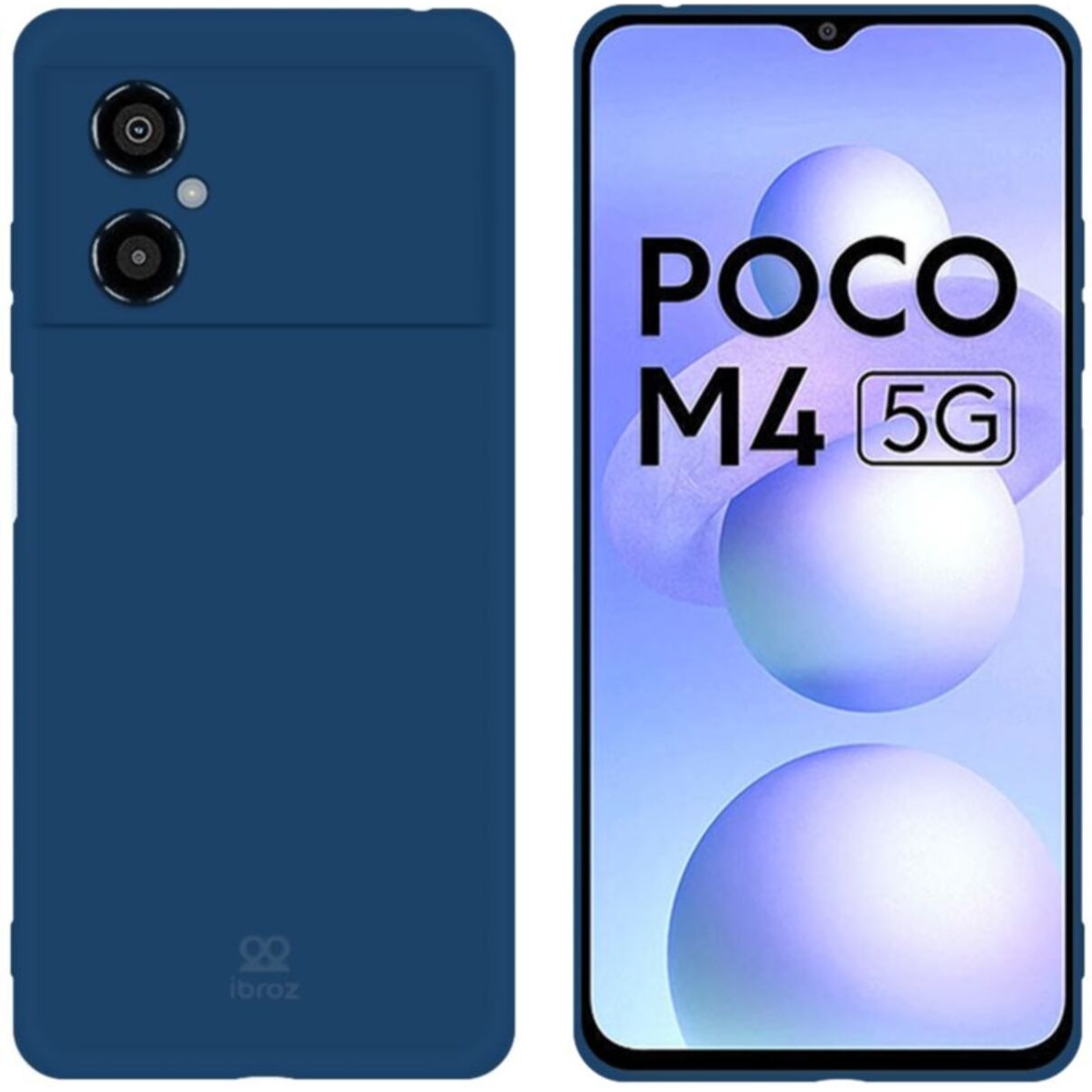 Coque IBROZ Xiaomi Poco M4 5G Silicone Bleu