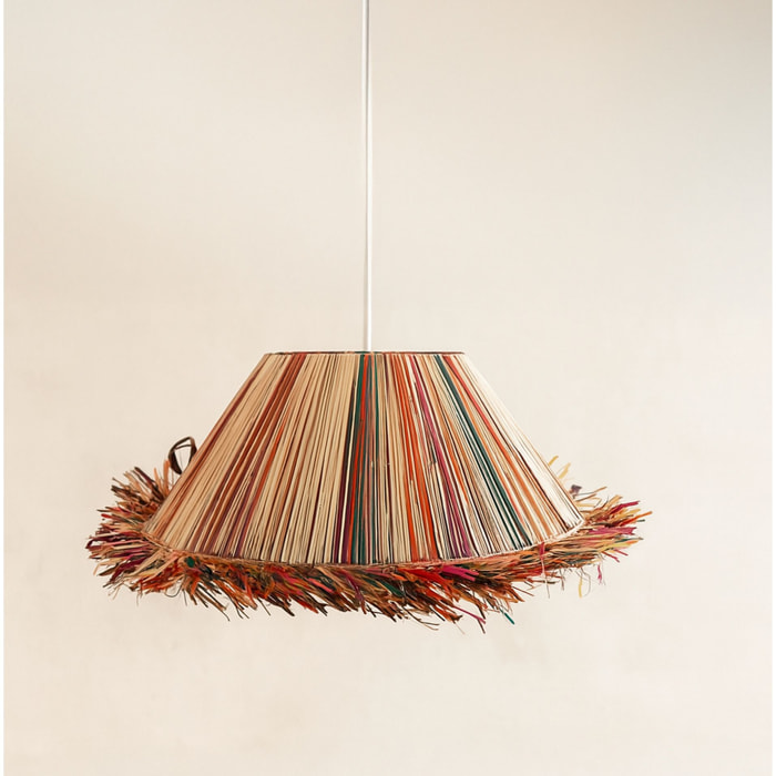 Suspension en raphia coloré d60cm JOLO