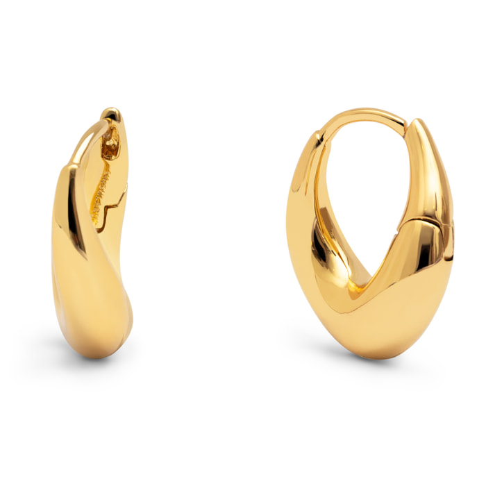 Pendientes Organic Twist Baño Oro