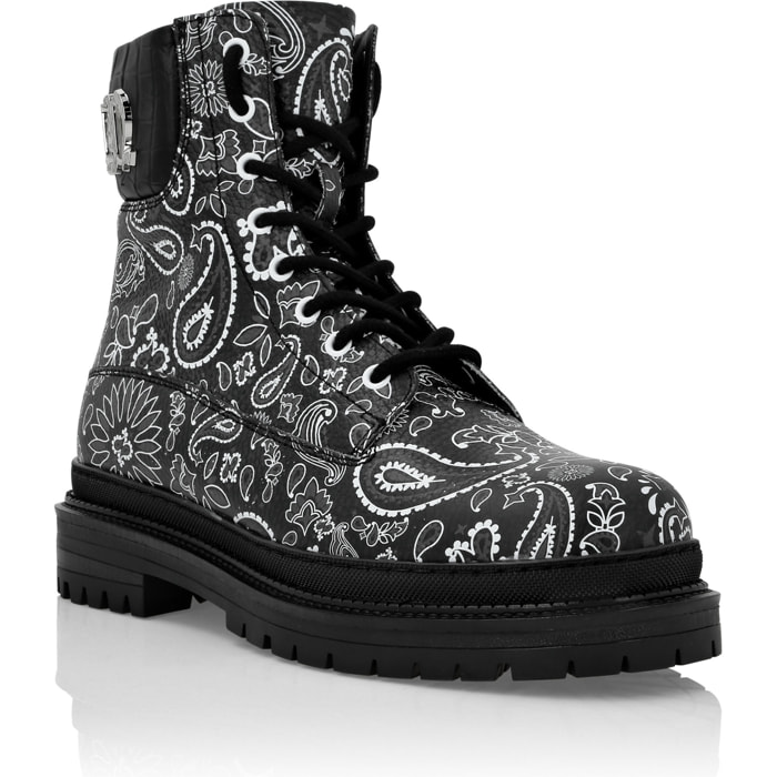 PHILIPP PLEIN Boots Mid Flat PAISLEY