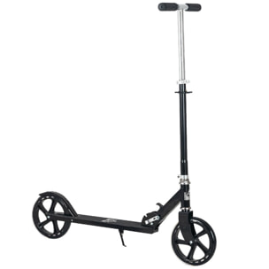 Trottinette pliable hauteur guidon réglable sur 4 niveaux système de freinage arrière noir dim. 88L x 37l x 75-100H cm