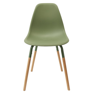 Chaise Scandinave Phenix Vert - Lot de 4