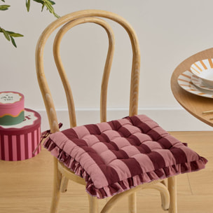 Galette de chaise Cherry rouge carmin 38x38cm