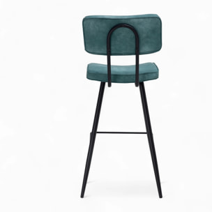 Pack 4 chaises pour îlot central bleues et jaunes 66 cm - Texas