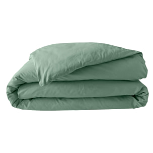 Housse de couette 100% Percale de Coton ORIGINE - Vert tilleul