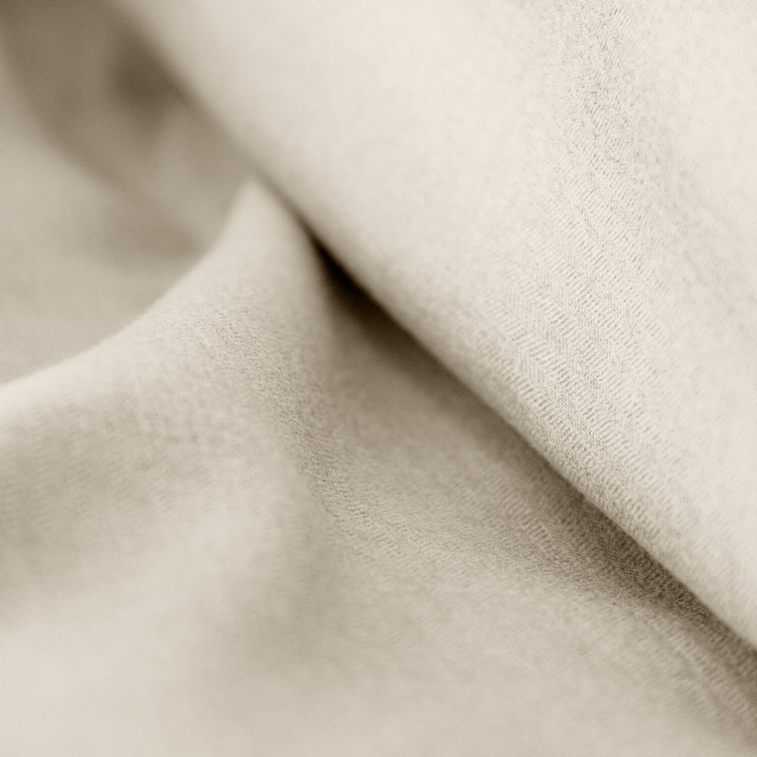 Parure housse de couette 3PCS en MICROFIBRE EFFET FLANELLE - CREME