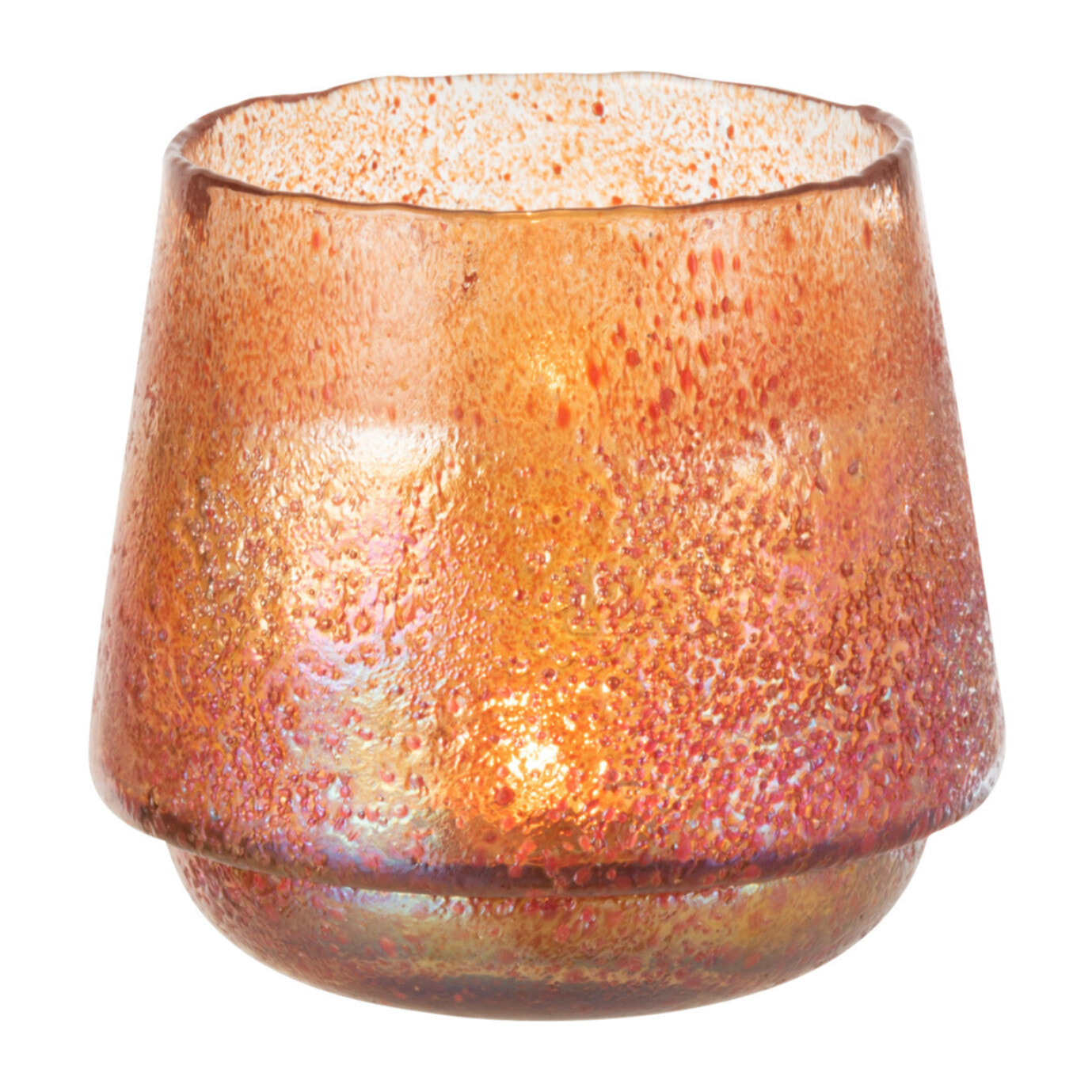 J-Line photophore Pois - verre - orange - large
