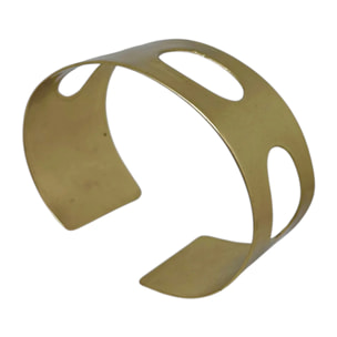 Brazalete pulsera ancha latón Elipse dorado chapado Gloria Mago design