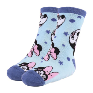 Calcetin Antideslizante Minnie Mouse - Multicolor - Talla 31-34