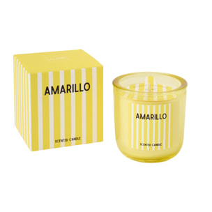 J-Line Bougie Parfumée Amarillo - verre - jaune - large