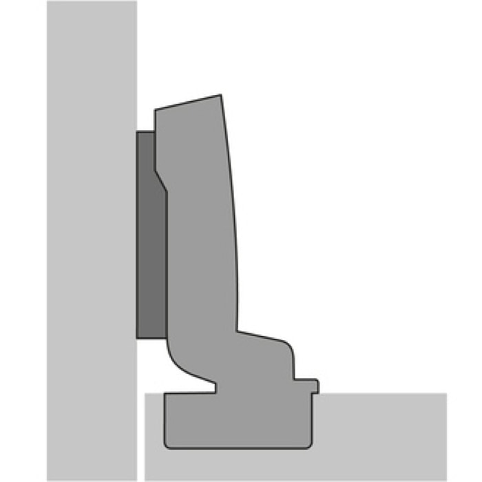 Charnière Sensys sans amortis. HETTICH Porte 15 à 32mm 110° porte rentrante à visser - 9091600