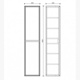 Colonne salle de bain 160 cm chêne Aquaroca