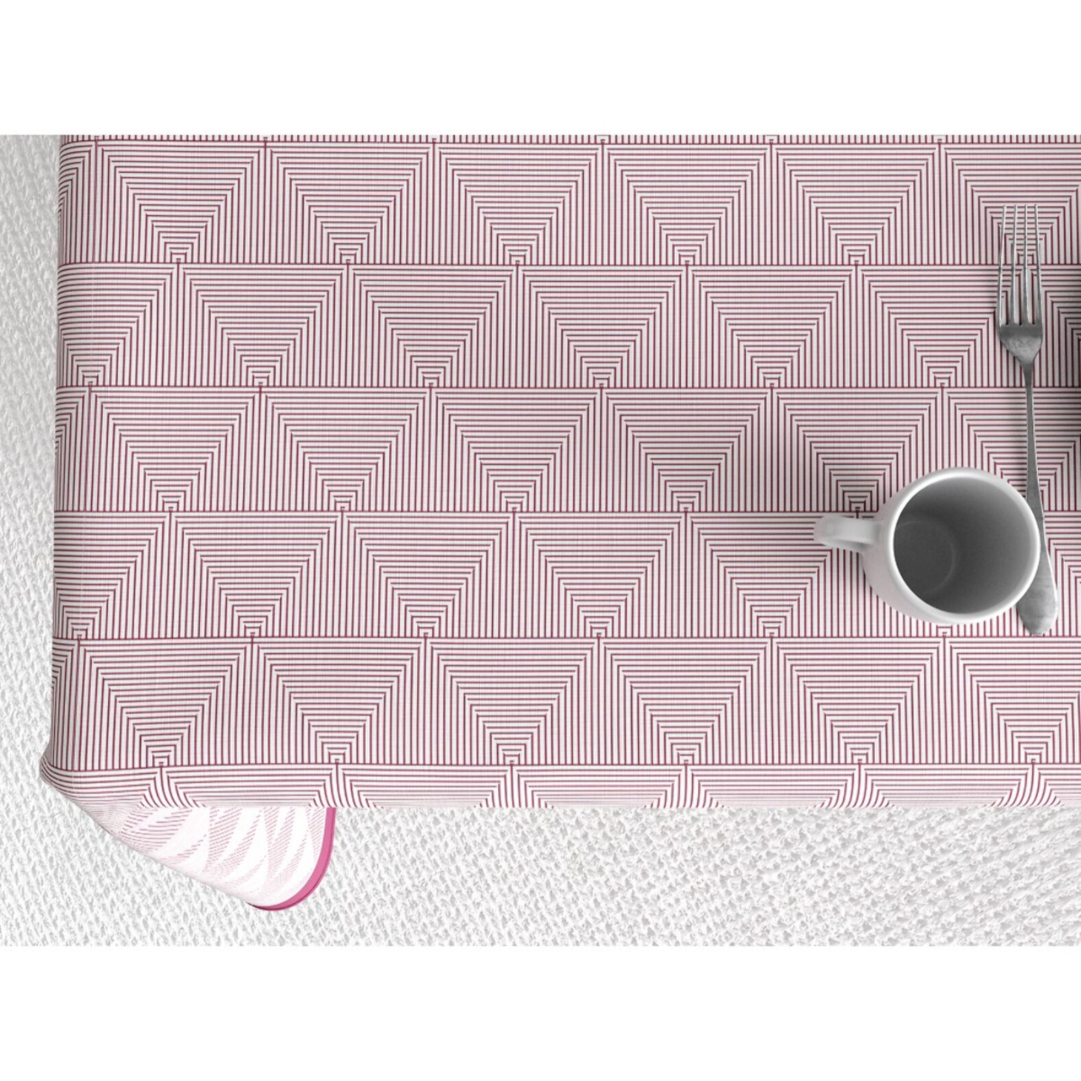 Nappe imprimée Coton Anti Tache Pira Rose