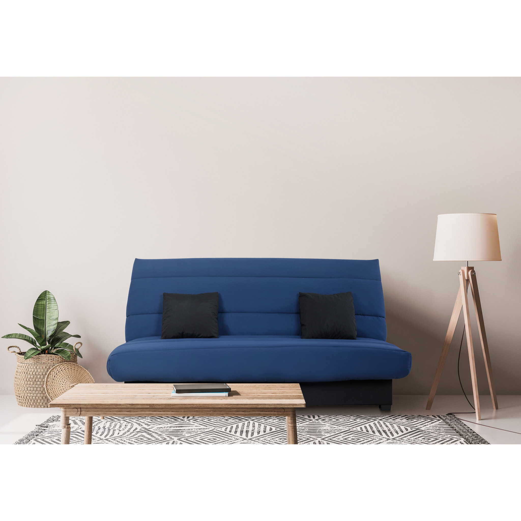 Banquette Clic clac SALMA 130 x 190, pearl marine